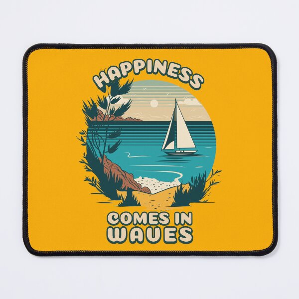 Item preview, Happiness Comes In Waves - Boho Ocean Summer Island Gift designed and sold by InkyGenies.