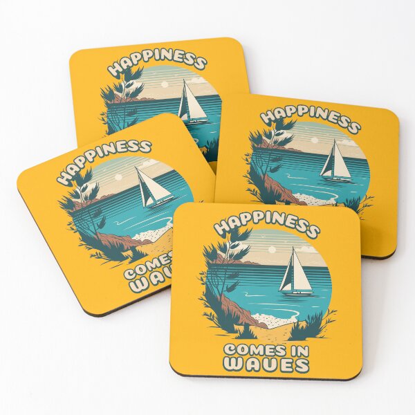 Item preview, Happiness Comes In Waves - Boho Ocean Summer Island Gift designed and sold by InkyGenies.
