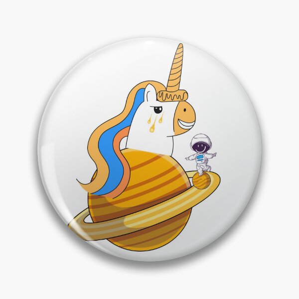 Item preview, A Rainbow-Colored Unicorn Holding a Planet and a Space Man Playing on a Planet-Shaped Ball designed and sold by Abdessamad  HAFIANI ⭐⭐⭐⭐⭐.