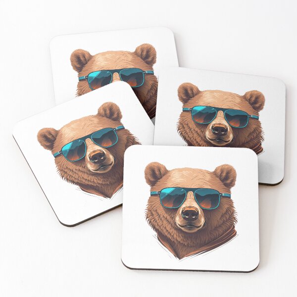 Item preview, Bear Wearing Sunglasses - Cute Animal Graphic designed and sold by JustSimpleUK.