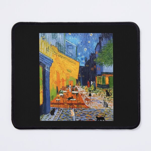Item preview, Van Gogh's "Cafe Terrace With Cats At Night" designed and sold by TechLaughs.