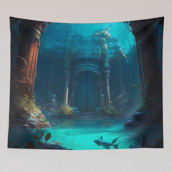 Item preview, The Lost City of Atlantis: A Digital Painting Depicting its Mysterious Fate designed and sold by oanaunciuleanu.