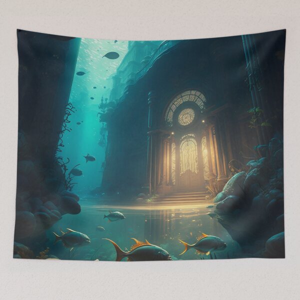 Item preview, The Lost City of Atlantis: A Digital Painting Depicting its Mysterious Fate designed and sold by oanaunciuleanu.