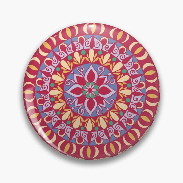 Artikelvorschau, Blumen-Mandala Viva Magenta entworfen und verkauft von MitaDreamDesign.