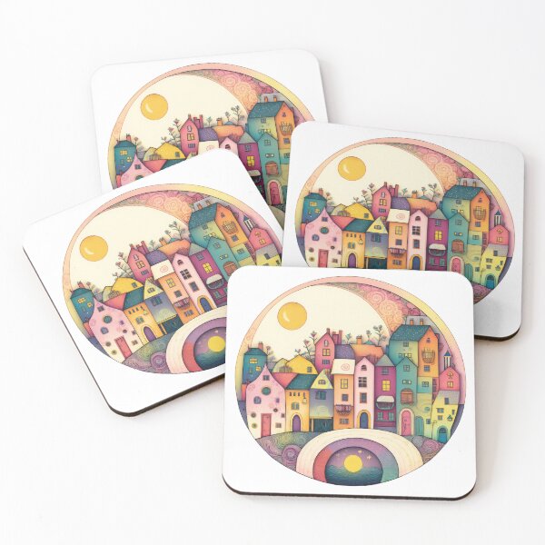 Item preview, Colorful Kid Europe Town Design designed and sold by Sintivastore.