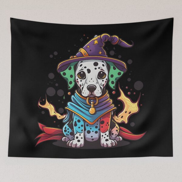 Item preview, Dalmatian Dog Wizard Witch Kawaii designed and sold by Leonardo Palumbo.