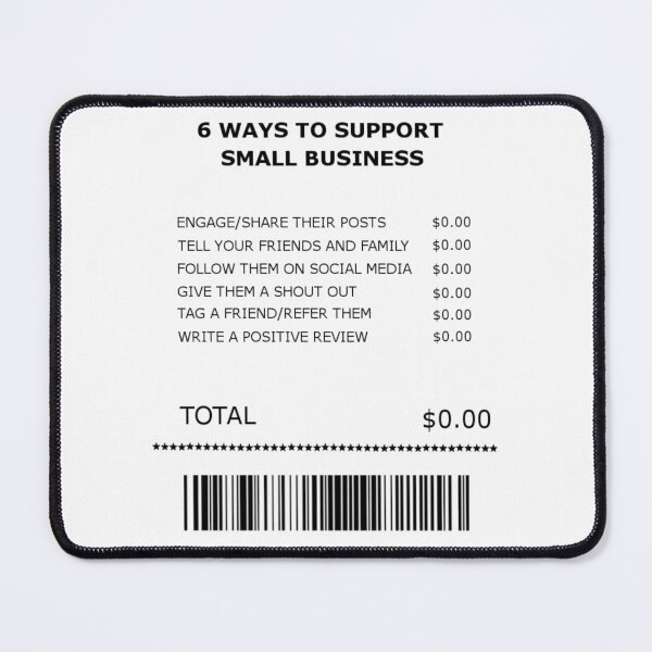 Item preview, Six Free Ways to Support Small Business Receipt designed and sold by Deborah Camp.