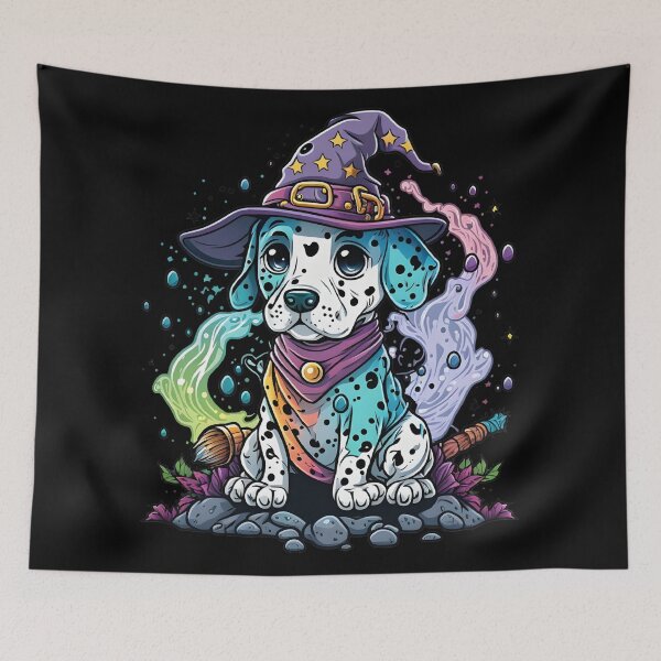 Item preview, Dalmatian Dog Wizard Witch Kawaii designed and sold by Leonardo Palumbo.