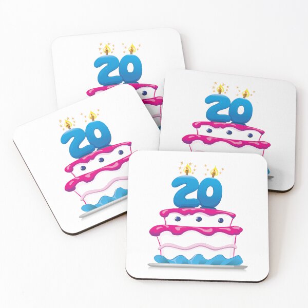 Item preview, Illustration of sweet food birthday cake 20 years. Ideal for commemorative and institutional information designed and sold by LucianoCosmo.
