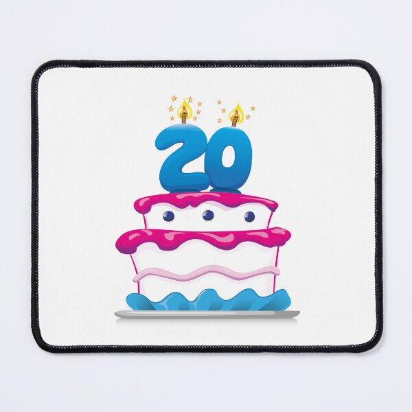 Item preview, Illustration of sweet food birthday cake 20 years. Ideal for commemorative and institutional information designed and sold by LucianoCosmo.