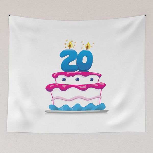 Item preview, Illustration of sweet food birthday cake 20 years. Ideal for commemorative and institutional information designed and sold by LucianoCosmo.