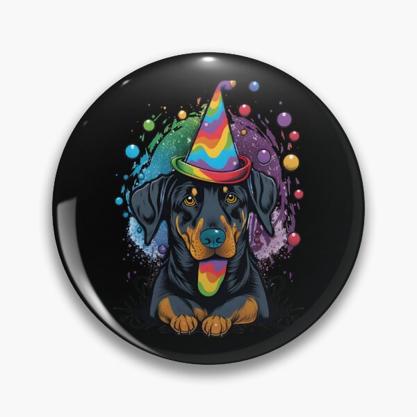 Item preview, Dobermann Dog Wizard Witch Kawaii designed and sold by Leonardo Palumbo.