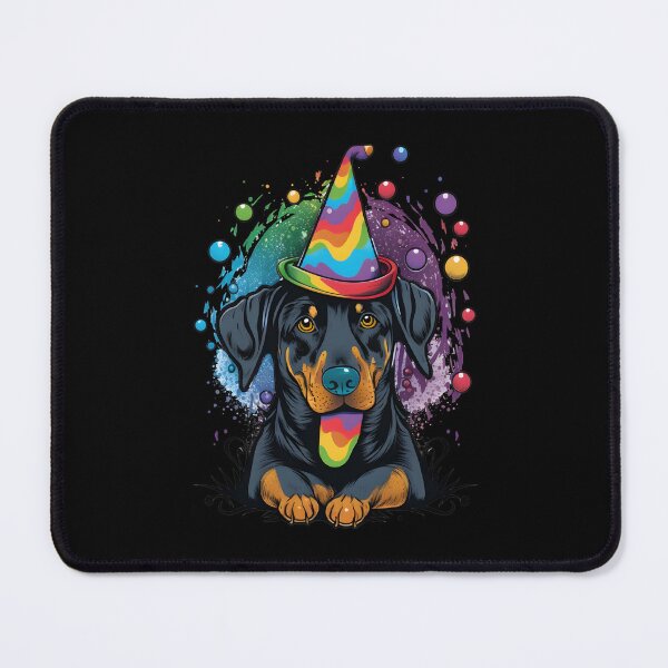 Item preview, Dobermann Dog Wizard Witch Kawaii designed and sold by Leonardo Palumbo.