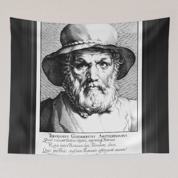Item preview, Portret van Dirck Volckertsz Coornhert by Jan Harmensz Muller Remastered Xzendor7 Classical Art Old Masters Reproductions designed and sold by Xzendor7 Digital Art Creations.