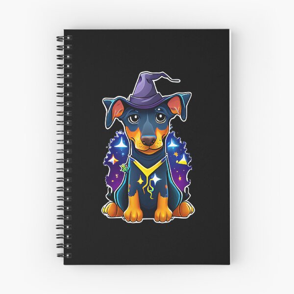 Item preview, Dobermann Dog Wizard Witch Kawaii designed and sold by Leonardo Palumbo.