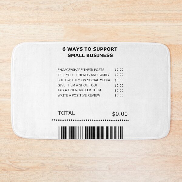 Item preview, Six Free Ways to Support Small Business Receipt designed and sold by Deborah Camp.