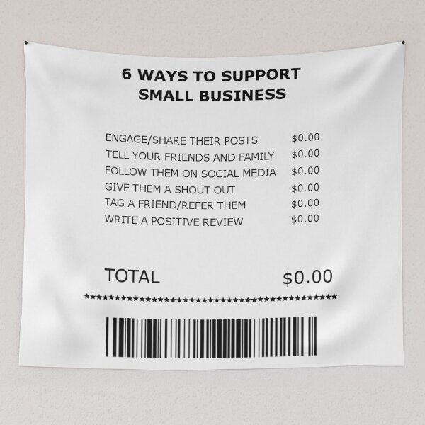 Item preview, Six Free Ways to Support Small Business Receipt designed and sold by Deborah Camp.