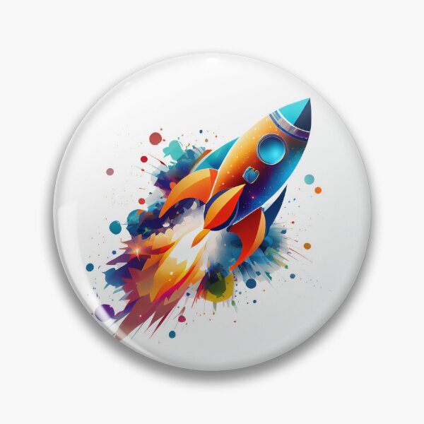 Item preview, Retro RocketShip Blasting Off - Fun Tee designed and sold by GotPink.