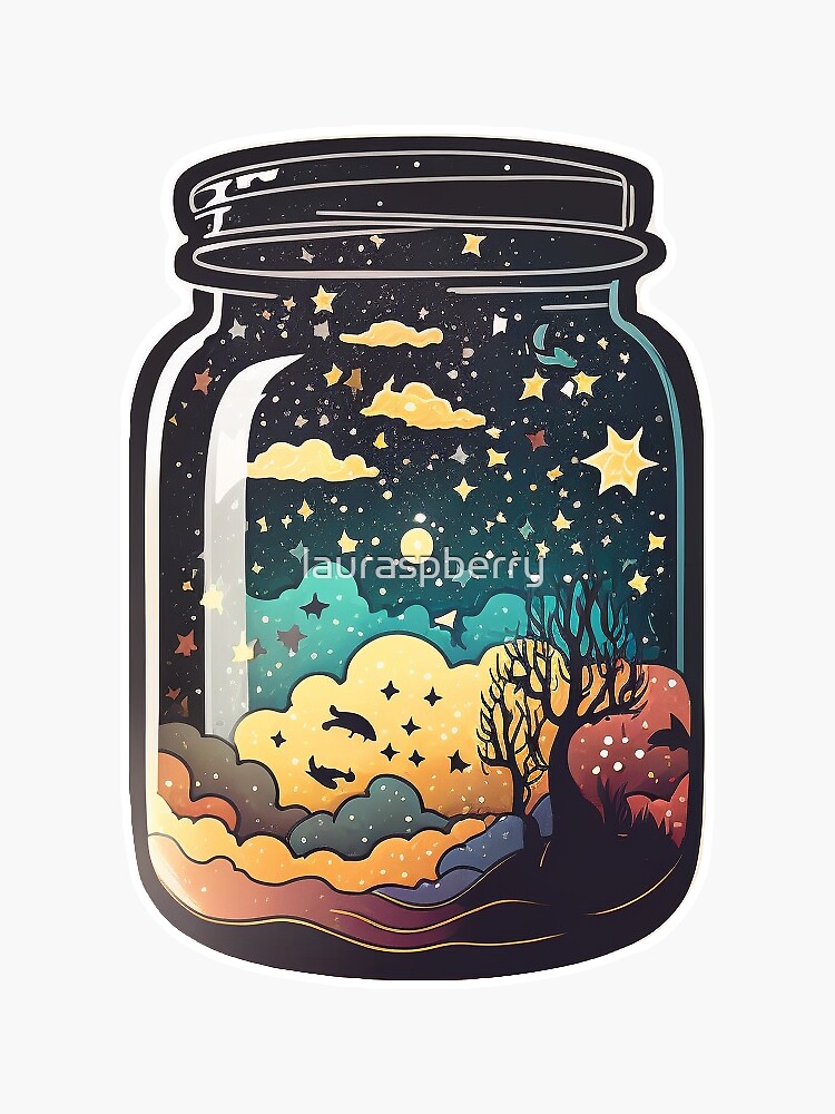 Space jar | Sticker