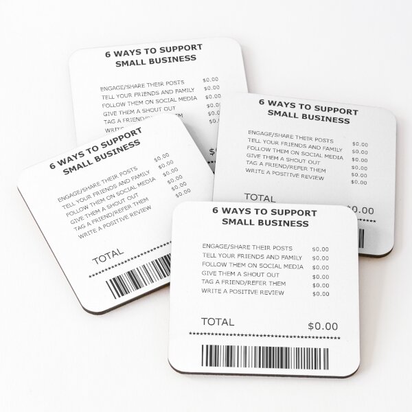 Item preview, Six Free Ways to Support Small Business Receipt designed and sold by Deborah Camp.