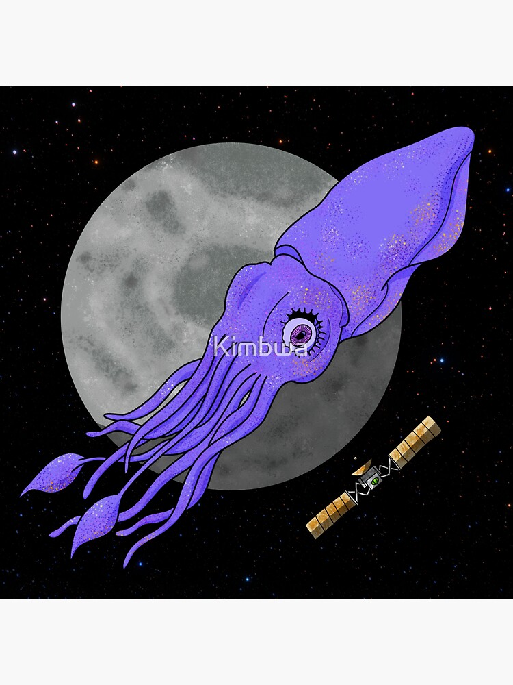 Thumbnail 3 of 3, Sticker, Space Kraken designed and sold by Kimbwa.