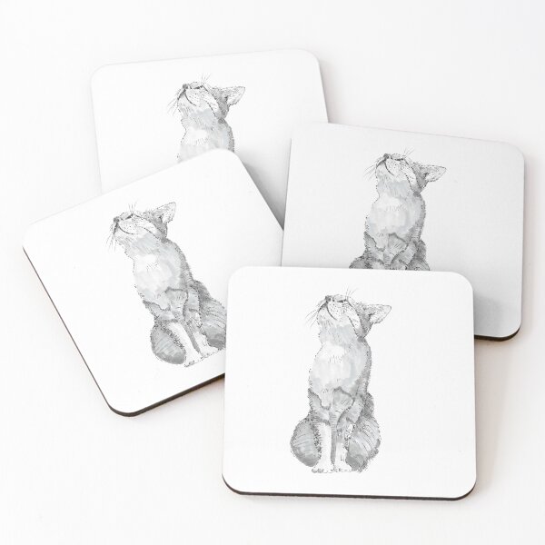 Item preview, Cat gazing up - Pen 'n Ink designed and sold by Littleviews.
