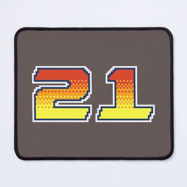 Item preview, 21 Pixel Font Twenty One in Red Orange and Yellow designed and sold by pixeltogs.
