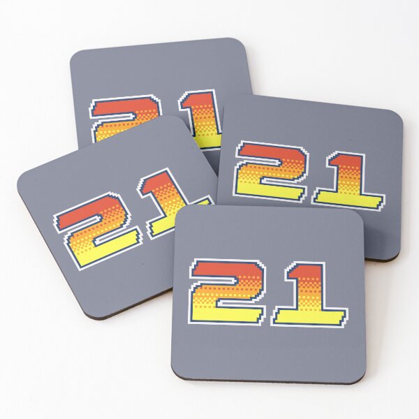 Item preview, 21 Pixel Font Twenty One in Red Orange and Yellow designed and sold by pixeltogs.