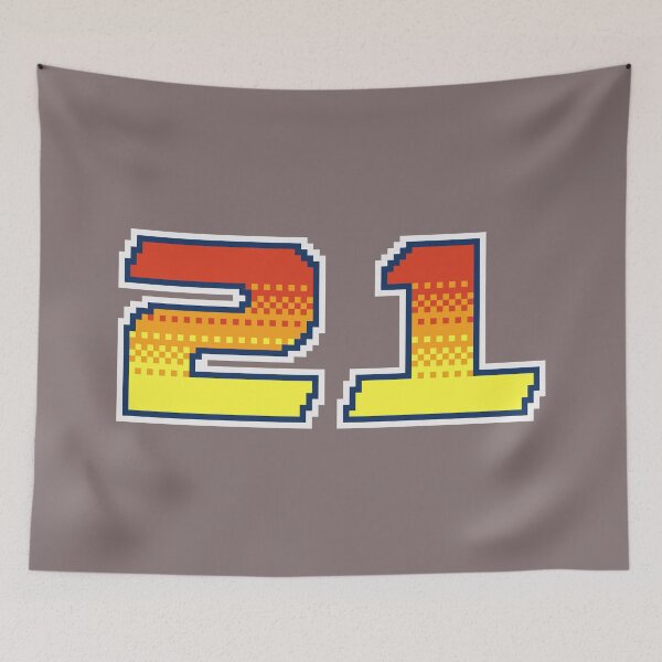 Item preview, 21 Pixel Font Twenty One in Red Orange and Yellow designed and sold by pixeltogs.