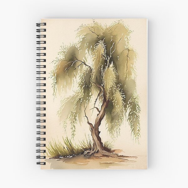Artikelvorschau, Soothing Watercolour Willow Tree Art entworfen und verkauft von DafGole.