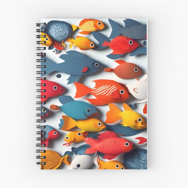 Item preview, Fish Frenzy Two in Paper art style designed and sold by FormFinder.