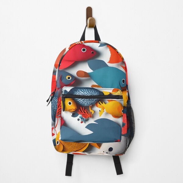Item preview, Fish Frenzy Two in Paper art style designed and sold by FormFinder.