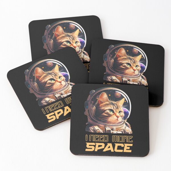 Item preview, I need more space - funny cat in space for space lovers designed and sold by StudioMana.
