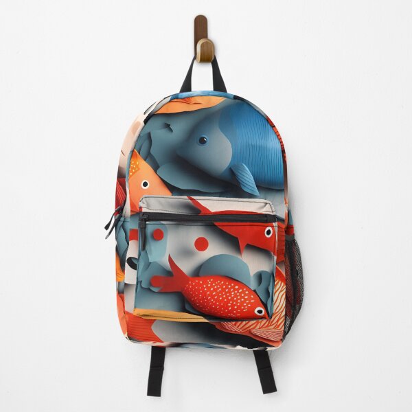 Item preview, Fish Frenzy Three in Paper art style designed and sold by FormFinder.
