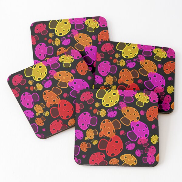 Item preview, Scattered Mushrooms - Dark Red designed and sold by FinapplePudding.