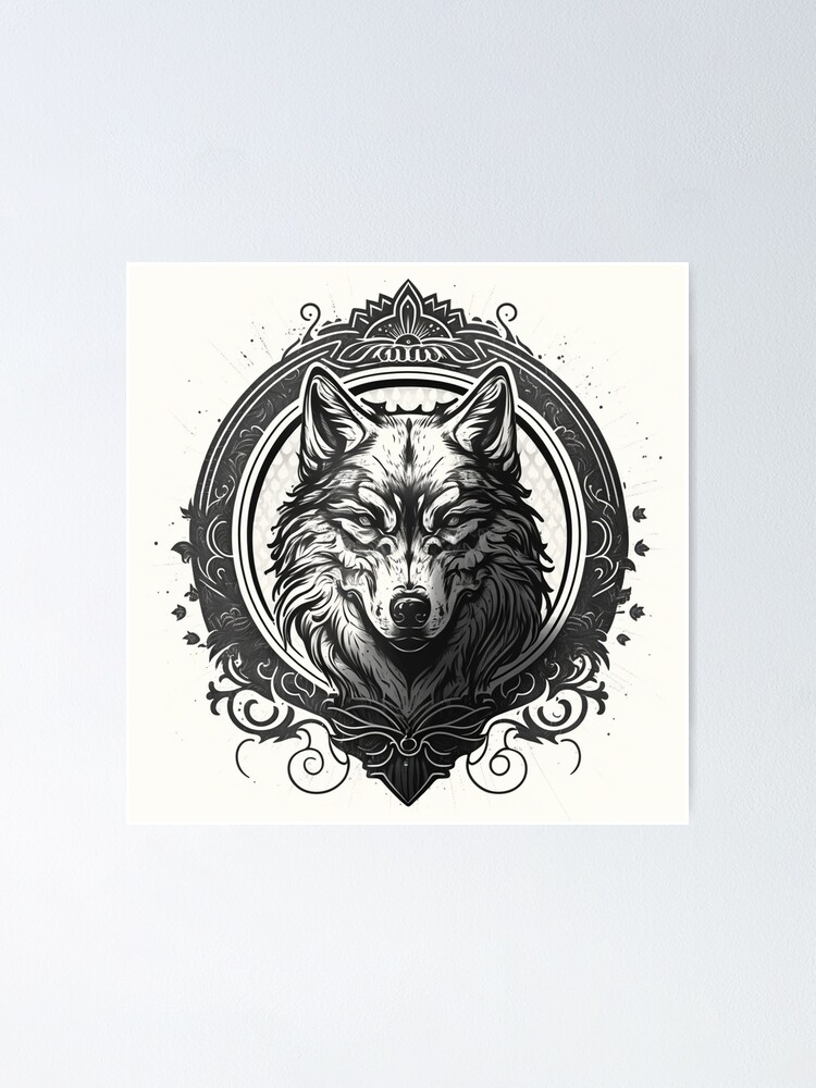 Face the Wolf Poster Print