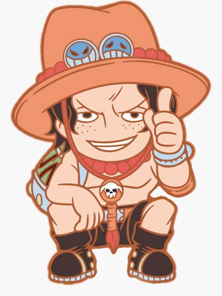 One Piece Portgaz D. Ace Sticker - Sticker Mania