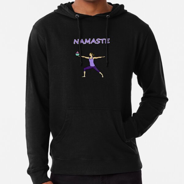 Namaste, cupcake Lightweight Hoodie for Sale by NotBadDesigns