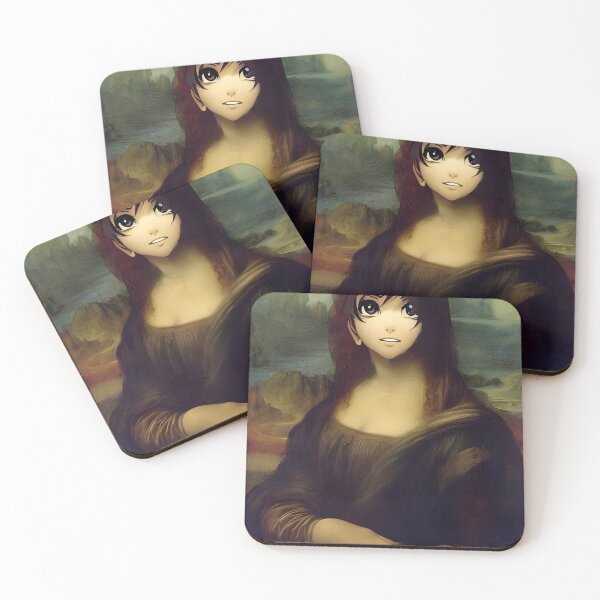 Item preview, Beaux Animes Art ...The Mona Lisa (La Gioconda) - Leonardo da Vinci re-imagined as an anime. designed and sold by Beauxanimes.