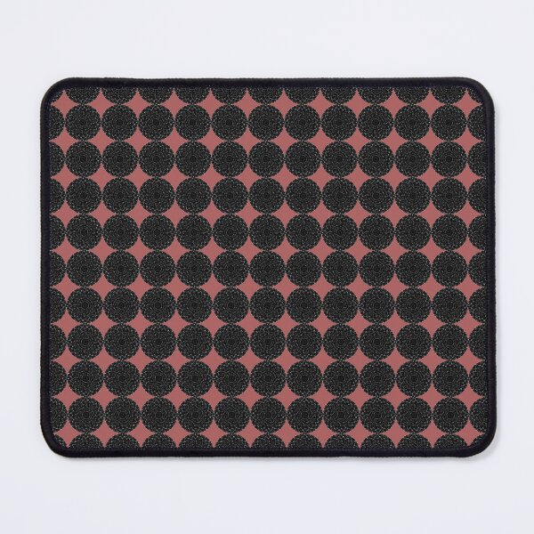 Item preview, Black and Muted Red Pink Lace Pattern Print Distorted Mandala Dot Abstract designed and sold by kattakitty.
