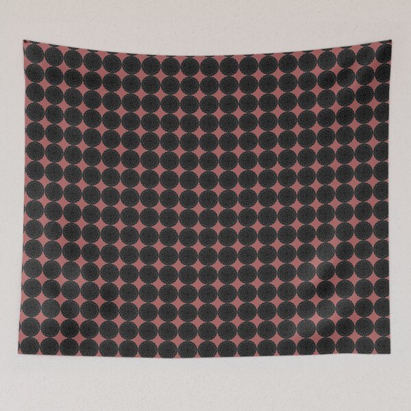 Item preview, Black and Muted Red Pink Lace Pattern Print Distorted Mandala Dot Abstract designed and sold by kattakitty.