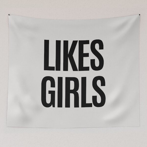 Item preview, LIKES GIRLS | Taylor Gaylor Dianna Agron Glee Live | Home Decor Merch Fandom Small Support | HECKINFAROUT designed and sold by Two Otters Co.