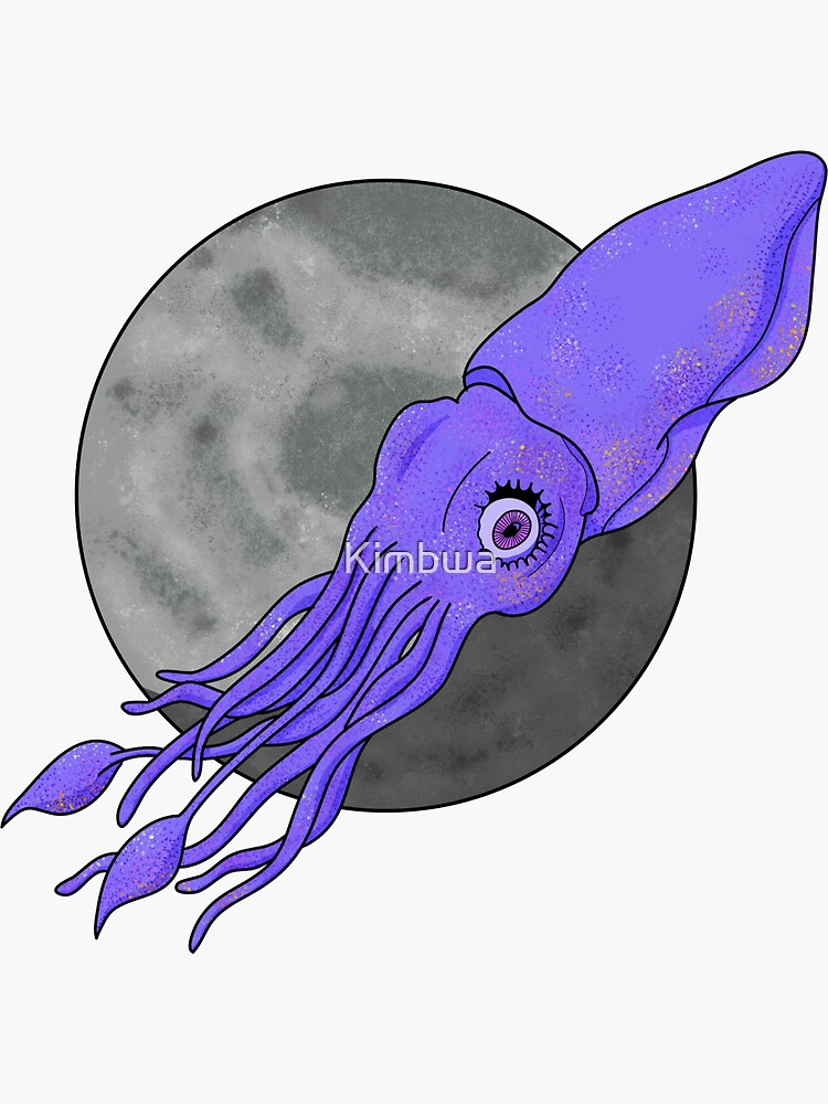 Thumbnail 3 of 3, Sticker, Space Kraken designed and sold by Kimbwa.