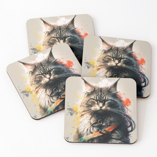 Item preview, Maine Coon cat - warrior of goodness and valor v4.0 designed and sold by adredn86.