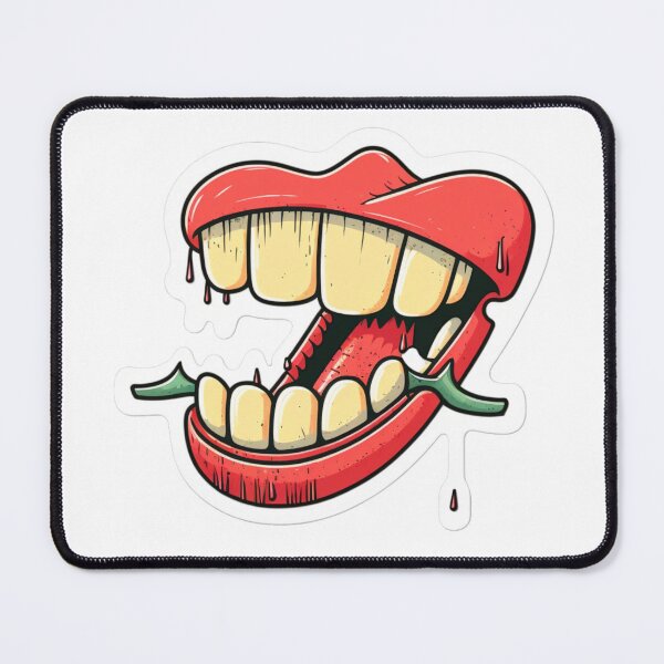 Item preview, Vampire Dentures Sticker Art designed and sold by kfir marco.
