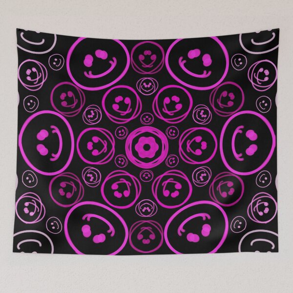 Item preview, Cursed Kaleidoscope - Pink Smiley designed and sold by FinapplePudding.