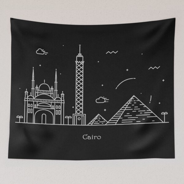 Item preview, Cairo Skyline Minimal Line Art Poster designed and sold by A Deniz Akerman.