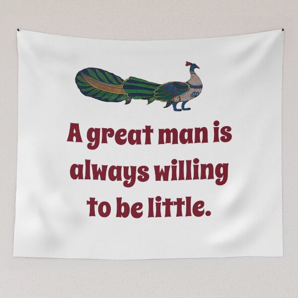 Item preview, A Great Man Is Always Willing - Confidence Quote designed and sold by CrankyOldDude.