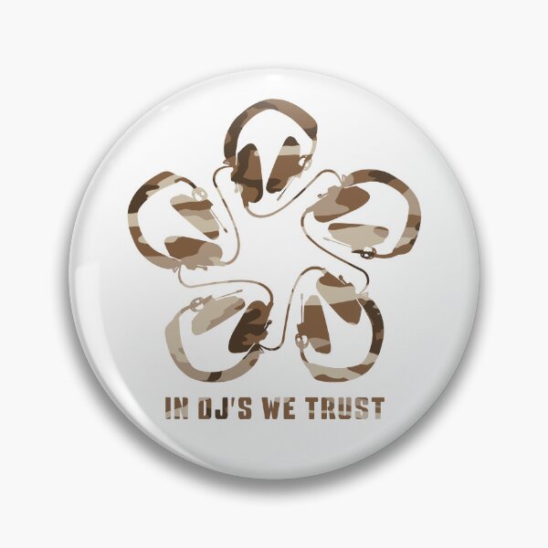 Item preview, IN DJ'S WE TRUST. HEADPHONE CAMO PATTERN. BROWNS. designed and sold by 5hertz.