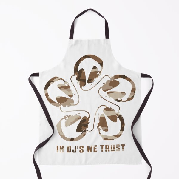 Item preview, IN DJ'S WE TRUST. HEADPHONE CAMO PATTERN. BROWNS. designed and sold by 5hertz.